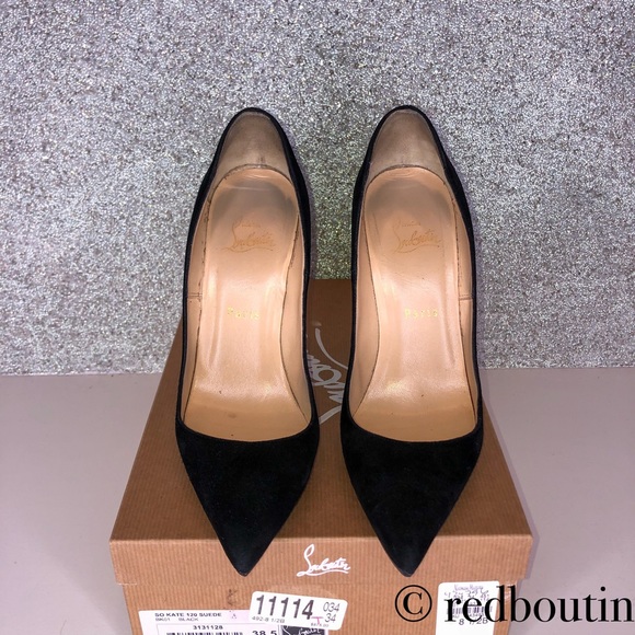 👠SOLD👠 so kate Black Suede 120mm Louboutin W/ - Picture 4 of 8
